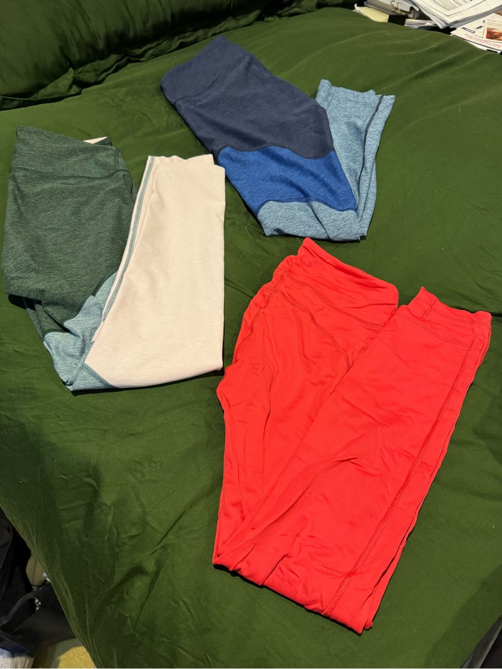 Outdoor Voices Leggings bundle Red, Green, Blue